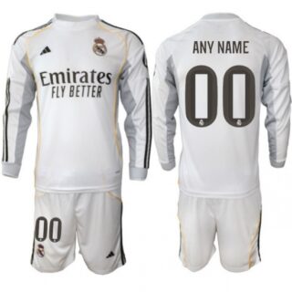 Men Real Madrid 2026 Soccer Jerseys White Long Custom