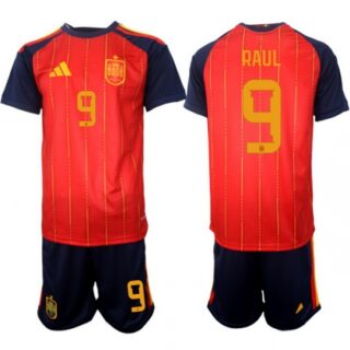 Spain 2026 FIFA World Cup Soccer Jersey Red #9 RAUL