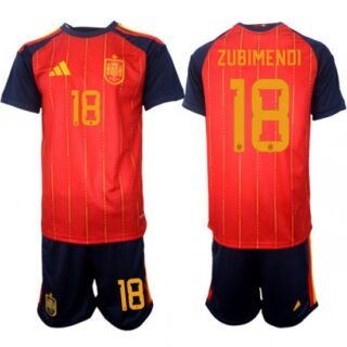 Spain 2026 FIFA World Cup Soccer Jersey Red #18 ZUBIMENDI