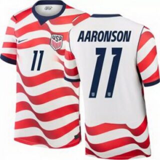 Men 11 Brenden Aaronson USMNT 2026 Home Stadium Replica Jersey