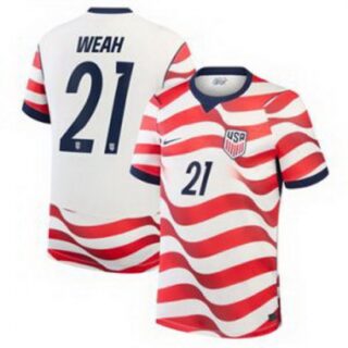 Men 21Timothy Weah USMNT 2026 Stadium Replica Jersey