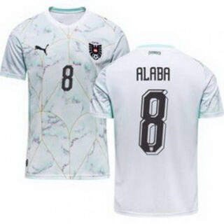 Men 8 Austria David Alaba World Cup Away Replica Jersey