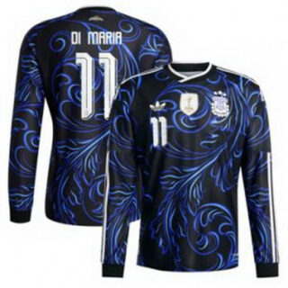 Men 11Angel Di Maria Argentina National Team adidas 2026 Away Replica Jersey Black