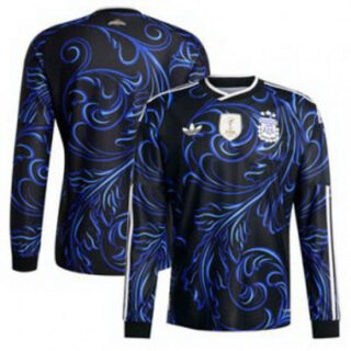 Men Blank Argentina National Team adidas 2026 Away Replica Jersey Black