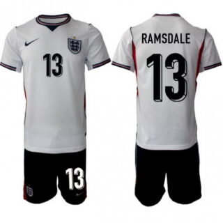 England FIFA World Cup026 White Soccer Jersey Aaron Ramsdale #13