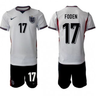 England FIFA World Cup026 White Soccer Jersey Phil Foden #17