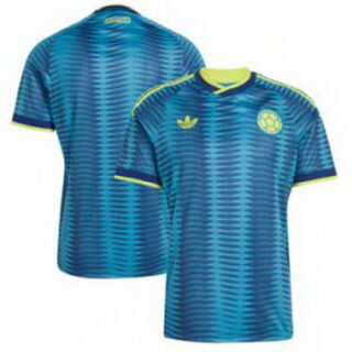 Men Colombia Blank 2026 Away Replica Turquoise Jersey