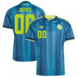 Men Colombia Custom 2026 Away Replica Turquoise Jersey