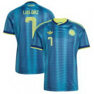 Men Colombia Luis Diaz 2026 Away Replica Turquoise Jersey