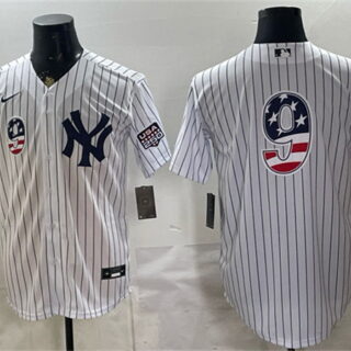 Men's New York Yankees #9 Roger Maris White 2026 USA 250 Fourth of July Home Stadium Stitched Baseball Jersey