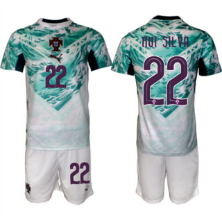 Men's Portugal Team #22 Rui Silva Green 2026 World Cup Away Soccer Jersey Suit
