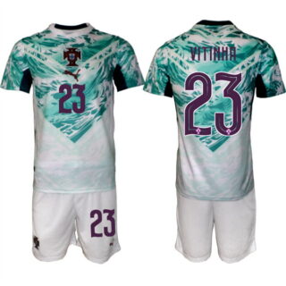 Men's Portugal Team #23 Vitinha Green 2026 World Cup Away Soccer Jersey Suit