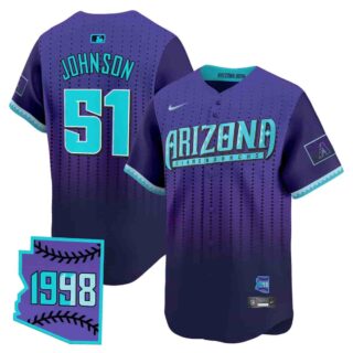 Men's Arizona Diamondbacks 2025 City Connect Vapor Premier Limited Jersey Stitched Randy Johnson #51