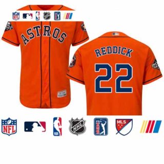 Astros #22 Josh Reddick Orange Flexbase Authentic Collection 2019 World Series Bound Stitched Baseball Jersey