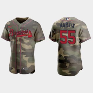 Atlanta Braves #55 Chris Martin Men's Nike 2021 Armed Forces Day Authentic MLB Jersey -Camo