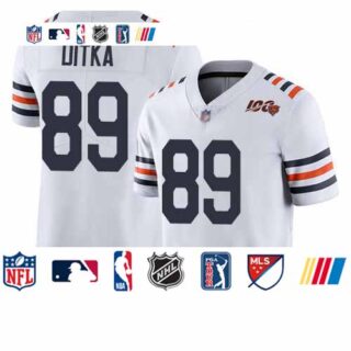 Bears #89 Mike Ditka White Alternate Youth Stitched Football Vapor Untouchable Limited 100th Season Jersey
