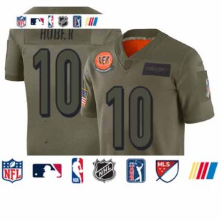 Bengals #10 Kevin Huber Camo Men's Stitched Football Limited 2019 Salute To Service Jersey