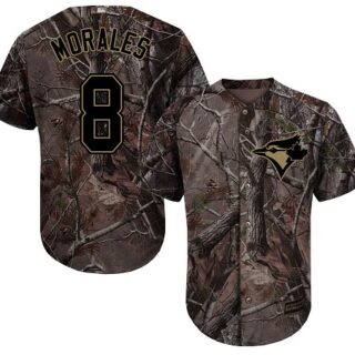 Blue Jays #8 Kendrys Morales Camo Realtree Collection Cool Base Stitched Youth Baseball Jersey