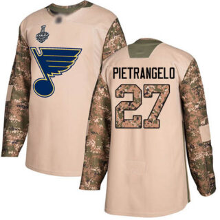 Blues #27 Alex Pietrangelo Camo Authentic 2017 Veterans Day Stanley Cup Final Bound Stitched Hockey Jersey
