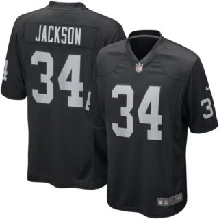 Bo Jackson #34 Las Vegas Raiders Game Jersey Black