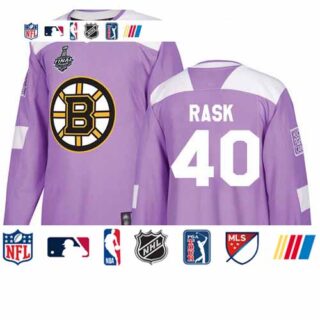 Bruins #40 Tuukka Rask Purple Authentic Fights Cancer Stanley Cup Final Bound Youth Stitched Hockey Jersey