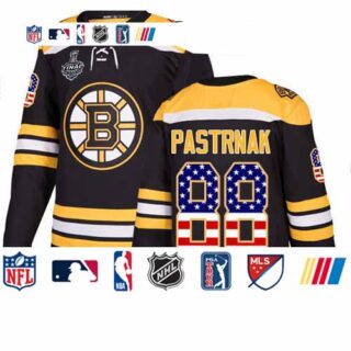 Bruins #88 David Pastrnak Black Home Authentic USA Flag Stanley Cup Final Bound Youth Stitched Hockey Jersey