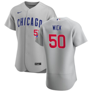 Chicago Cubs #50 Rowan Wick Men's Nike Gray Road 2020 Authentic Team Jersey