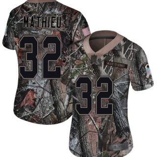 Chiefs #32 Tyrann Mathieu Camo Women's Stitched Football Limited Rush Realtree Jersey