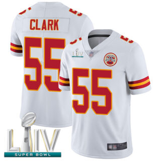 Chiefs #55 Frank Clark White Super Bowl LIV Bound Men's Stitched Football Vapor Untouchable Limited Jersey