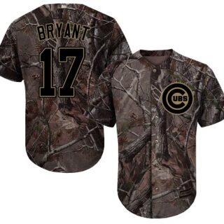 Cubs #17 Kris Bryant Camo Realtree Collection Cool Base Stitched Baseball Jersey