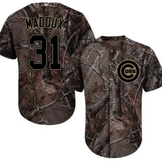 Cubs #31 Greg Maddux Camo Realtree Collection Cool Base Stitched Baseball Jersey