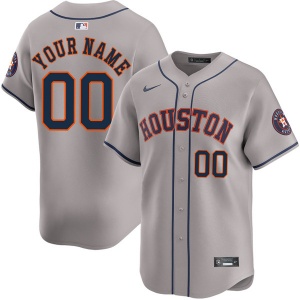 Custom Houston Astros 2025 City Connect Vapor Premier Limited Jersey All Stitched gray