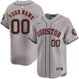 Custom Houston Astros 2025 City Connect Vapor Premier Limited Jersey All Stitched gray