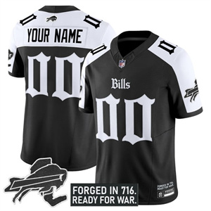 Custom Men's Buffalo Bills New York Patch Vapor Limited Jersey - All Stitched Alternate