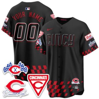 Custom Men's Cincinnati Reds 2025 Speedway Limited Jersey V2 - All Stitched City Connect