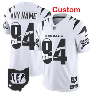Custom Men's Cincinnati Bengals White F.U.S.E. Special Vapor Untouchable Limited Stitched Football Jerseys