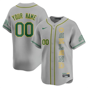 Custom NameGender Oakland Athletics City Connect Concept Jersey All Stitched Gray
