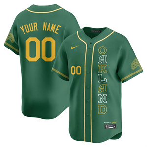 Custom NameGender Oakland Athletics City Connect Concept Jersey All Stitched Green