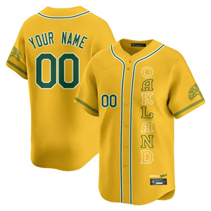 Custom NameGender Oakland Athletics City Connect Concept Jersey All Stitched Yellow