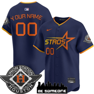 Custom NameNumber Houston Astros 2025 City Connect Vapor Premier Limited Jersey All Stitched Navy