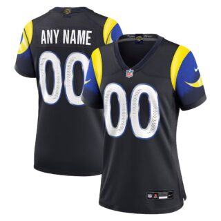 Women's Los Angeles Rams Active Player Custom Black 2025 F.U.S.E. Rivalry Series Vapor Limited Football Stitched Jersey