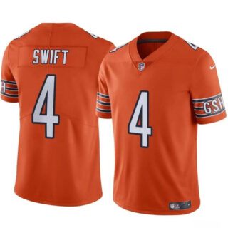 Custom Youth Chicago Bears Orange Vapor Stitched Football Jerseys