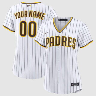 Custom Women's San Diego Padres White Home Jersey