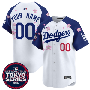 Dodgers Tokyo Series 2025 Vapor Premier Limited Custom Jersey Stitched Alternate