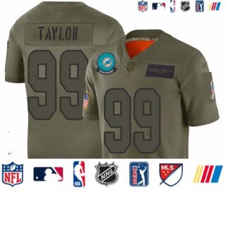 Dolphins #99 Jason Taylor Camo Men's Stitched Football Limited 2019 Salute To Service Jersey
