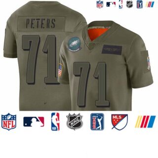 Eagles #71 Jason Peters Camo Men's Stitched Football Limited 2019 Salute To Service Jersey