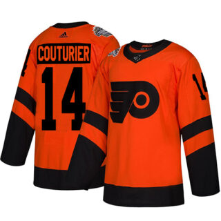 Flyers #14 Sean Couturier Orange Authentic 2019 Stadium Series Stitched Hockey Jersey