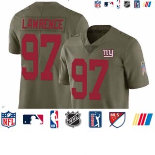 Giants #97 Dexter Lawrence Olive Men's Stitched Football Limited 2017 Salute To Service Jersey