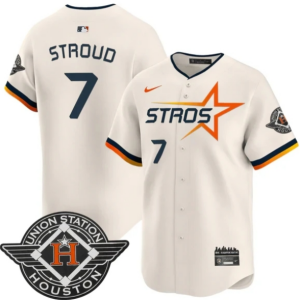 Men's Houston Astros 2025 City Connect Vapor Premier Limited Jersey All Stitched Cream CJ Stroud #7
