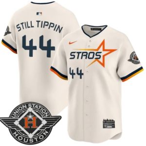Men's Houston Astros 2025 City Connect Vapor Premier Limited Jersey All Stitched Cream Still Tippin #44